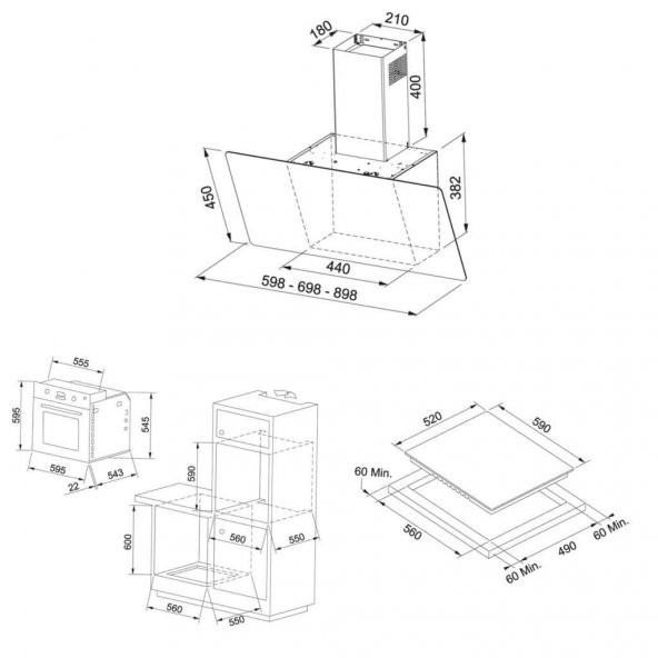 FRANKE FHR 604 C T WH BEYAZ ELEKTRİKLİ OCAK GN 86 M NT WH BEYAZ FIRIN FPJ 615 V WH SS  DAVLUMBAZ ANKASTRE SET - 2