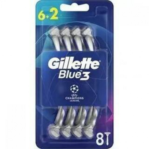 Gillette Blue3 Football 6+2li Şampiyonlar Ligi Paketi Tıraş Bıçağı