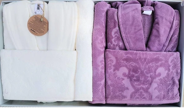 Özdilek Curve Aile Seti Mürdüm Krem Standart - Resim 2