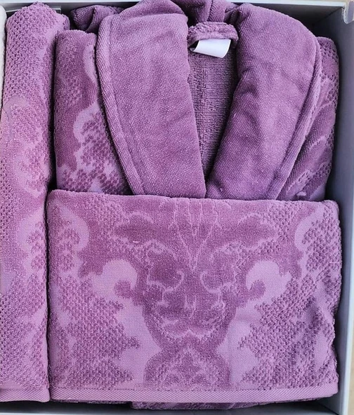 Özdilek Curve Aile Seti Mürdüm Krem Standart - Resim 4