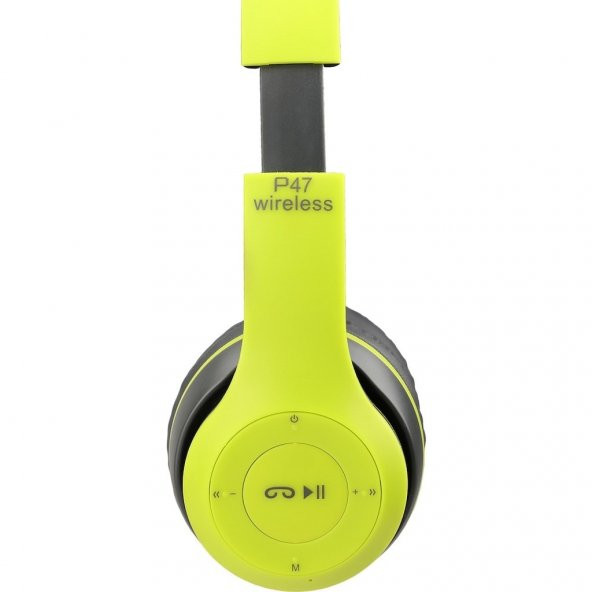 P47 SD Kart Destekli Aux Girişli Bluetooth 5.0 Kulak Üstü Kablosuz Kulaklık - 7