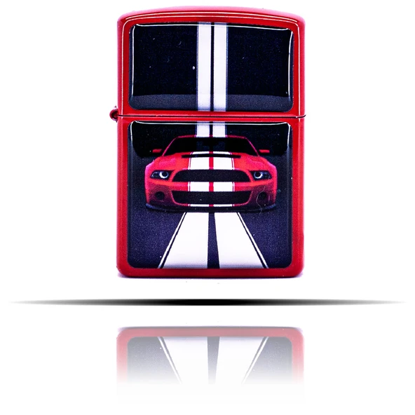 Ford Mustang Desenli Kırmızı Benzinli Çakmak - Resim 6