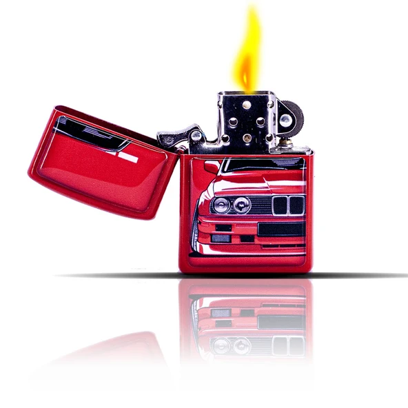 E30 Kırmızı Benzinli Çakmak - Resim 6