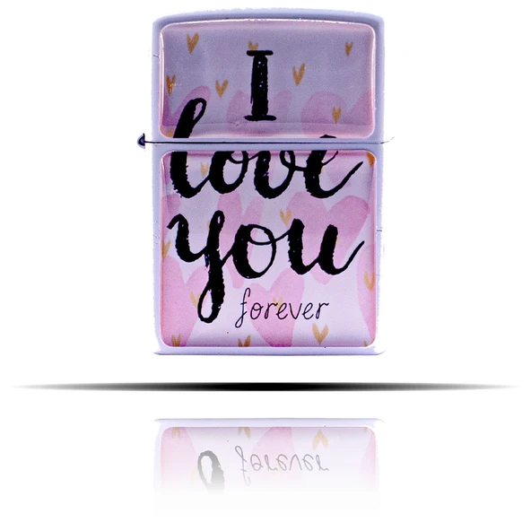 I Love You Beyaz Benzinli Çakmak ürün görseli