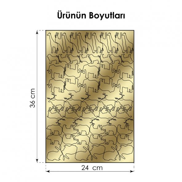 Orman Hayvanları Metalik Duvar Sticker 57 Adet - 2