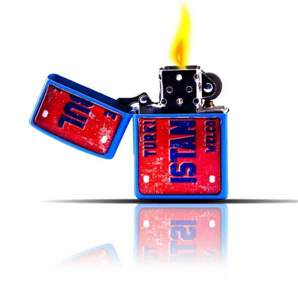 Welcome İstanbul Temalı Mavi Benzinli Çakmak ürün görseli