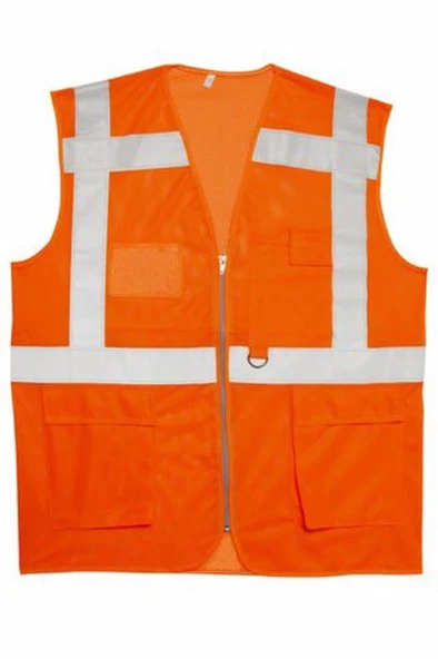 Reflektörlü İkaz Yeleği ( Mühendis Yeleği ) Cepli - 3
