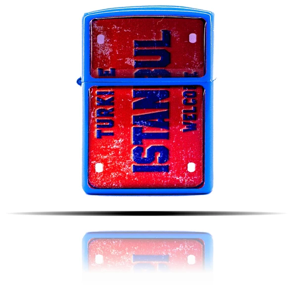 Welcome İstanbul Temalı Mavi Benzinli Çakmak - Resim 2