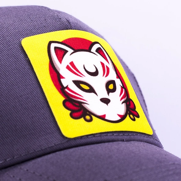 Kitsune Anime Fileli Lila Beyzbol Kadın Şapka Trucker Cap - 2