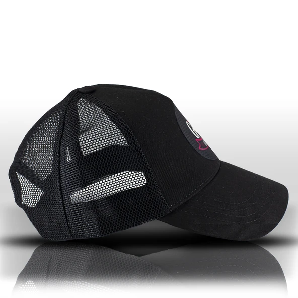 Girl Boss Patron Fileli Siyah Beyzbol Kadın Şapka Trucker Cap - 3