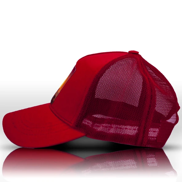 Gün Batımı Kırmızı Fileli Avcı Beyzbol Şapka Unisex Trucker Cap - 3