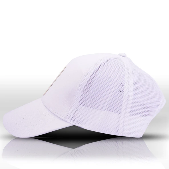 Beauty Girl Fileli Beyaz Beyzbol Kadın Şapka Trucker Cap - 3