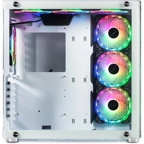 SNT Luobin III Midi Tower Atx Akvaryum 750 Watt 80+ Güç Kaynağı 7x Argb Fan Uzaktan Kumanda Kontroller Beyaz Gaming Kasa - 4