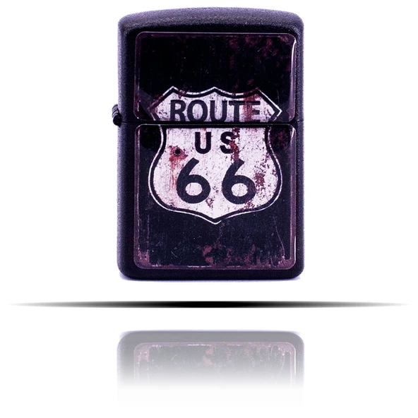 Route 66 Siyah Benzinli Çakmak - 1
