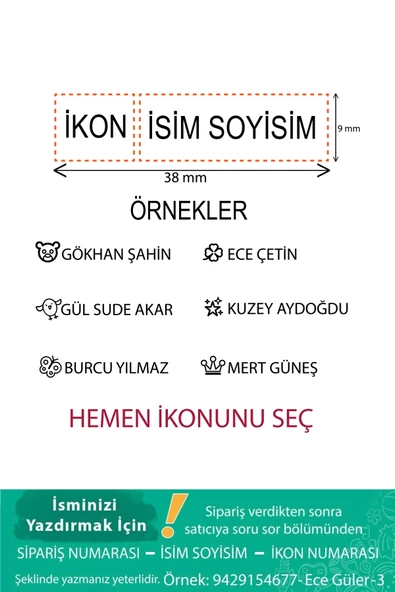 Mavi Öğrenci Kaşesi, Okul Anaokul Kreş Kaşesi, Defter Kitap, Kıyafet Elbise Kaşesi Etiketi - 4