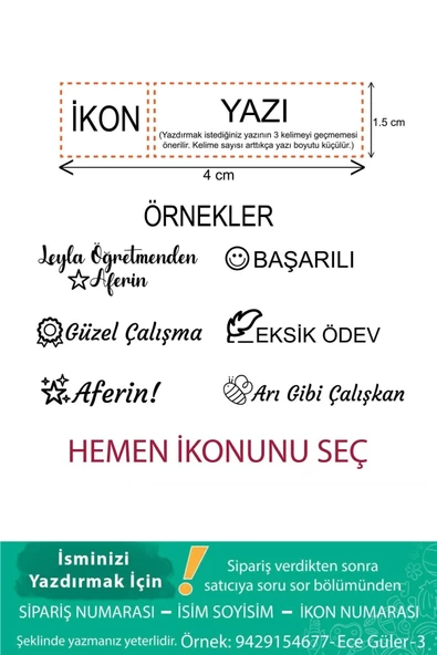 Kırmızı Öğrenci Kaşesi, Okul Anaokul Kreş Kaşesi, Defter Kitap, Kıyafet Elbise Kaşesi Etiketi - 5