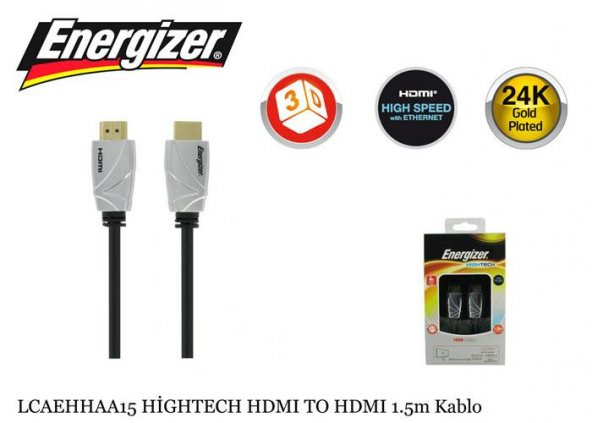 Energizer LCAEHHAA15 HDMI 1.5m 8K 60Hz 4K 120Hz Ultra 7680P/1080P PVC Kablo - 5