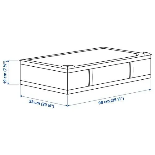 IIKEA SKUBB SAKLAMA KUTUSU HURÇ 90x53x19 CM DÜZENLEYİCİ BEYAZ - 5