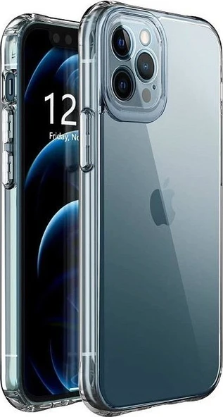 Logis Apple iPhone 12 Pro 6.1" Şeffaf Kılıf Silikon Koruma - 3