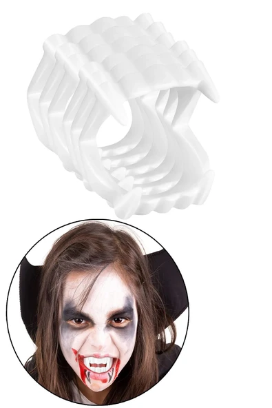 Cadılar Bayramı Vampir Dişi Çocuk 10lu pk ürün görseli