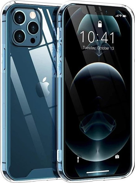 Logis Apple iPhone 12 Pro 6.1" Şeffaf Kılıf Silikon Koruma - 2