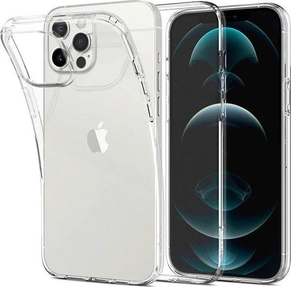 Logis Apple iPhone 12 Pro Max 6.7" Şeffaf Kılıf Silikon Koruma