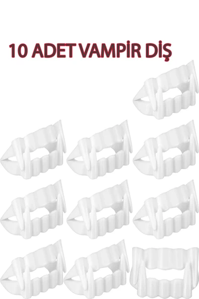 Cadılar Bayramı Vampir Dişi Çocuk 10lu pk - Resim 3