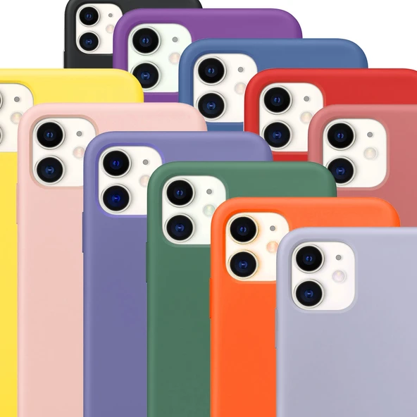 Apple iPhone 12 Kılıf Velvet İçi Kadife Lansman Silikon Kılıf