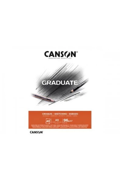 Canson Gradute Eskiz Bloğu Sketch Defteri A5 96 gr 40 Yaprak