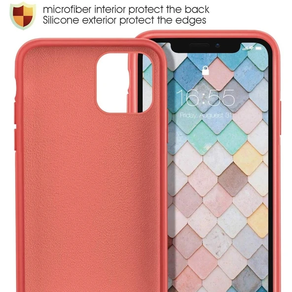 Apple iPhone 12 Kılıf Velvet İçi Kadife Lansman Silikon Kılıf - 4