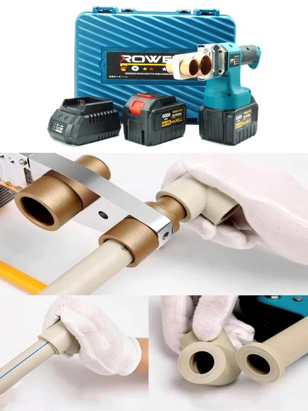 Rowermax Alman 4200 VFX Kömürsüz Motor Çift Akülü Motor Korumalı Plastik Pvc Boru Kaynak Makinesi - 2