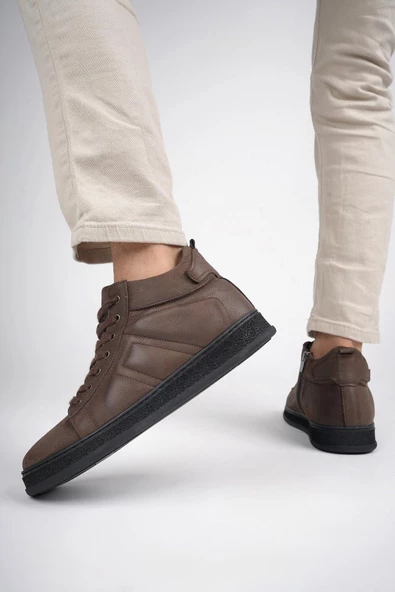 Muggo CARREY Garantili Hakiki Deri Bağcıklı Fermuarlı Erkek Bot - 6