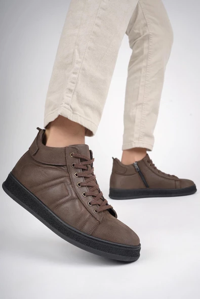 Muggo CARREY Garantili Hakiki Deri Bağcıklı Fermuarlı Erkek Bot - 5