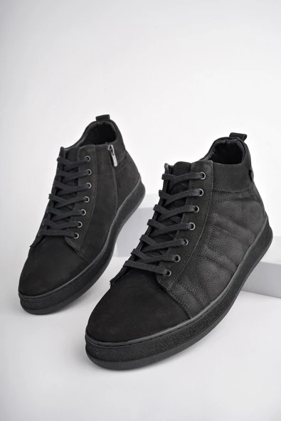 Muggo CARREY Garantili Hakiki Deri Bağcıklı Fermuarlı Erkek Bot - 9