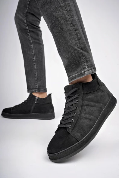 Muggo CARREY Garantili Hakiki Deri Bağcıklı Fermuarlı Erkek Bot - 12