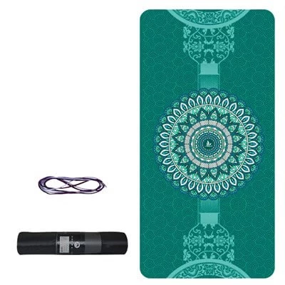 Tusi Yoga Matı ve Pilates Minderi Kilim Desenli Yeşil