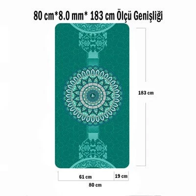 Tusi Yoga Matı ve Pilates Minderi Kilim Desenli Yeşil - 2