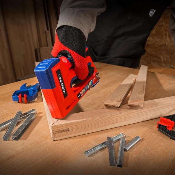 WORKPRO WP223002 6 IN 1 Profesyonel 6-14mm Mekanik Zımba ve 15mm Çivi Tabancası - Resim 5