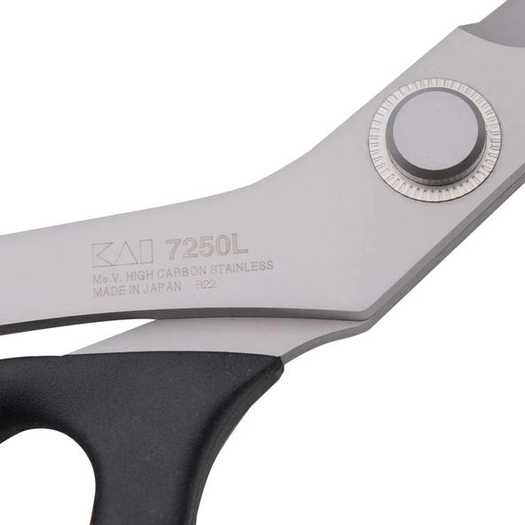 Kai 7250-L Sol El Pastal Makası | Özel Ağız | Japon Malı | 25cm | 10 No | Yüksek Karbonlu Paslanmaz Çelikten Üretilmiştir - Resim 5