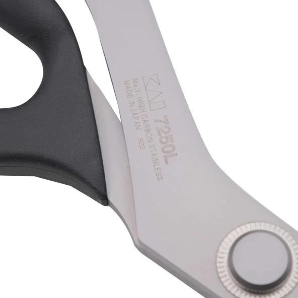 Kai 7250-L Sol El Pastal Makası | Özel Ağız | Japon Malı | 25cm | 10 No | Yüksek Karbonlu Paslanmaz Çelikten Üretilmiştir - Resim 4