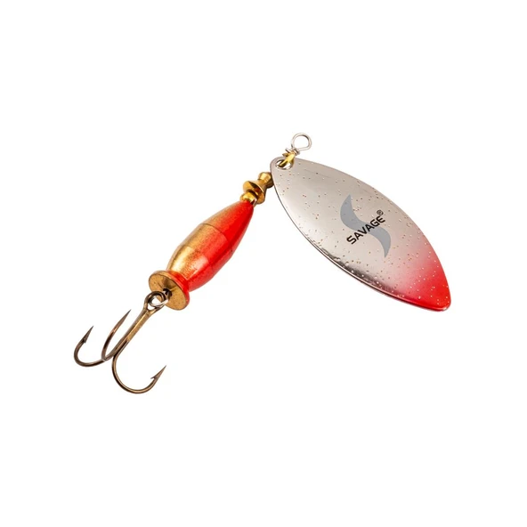 Turna Levrek Alabalık Döner Olta Kaşık - Alp Long - Gümüş/Kırmızı - No:2/20GR - Resim 2