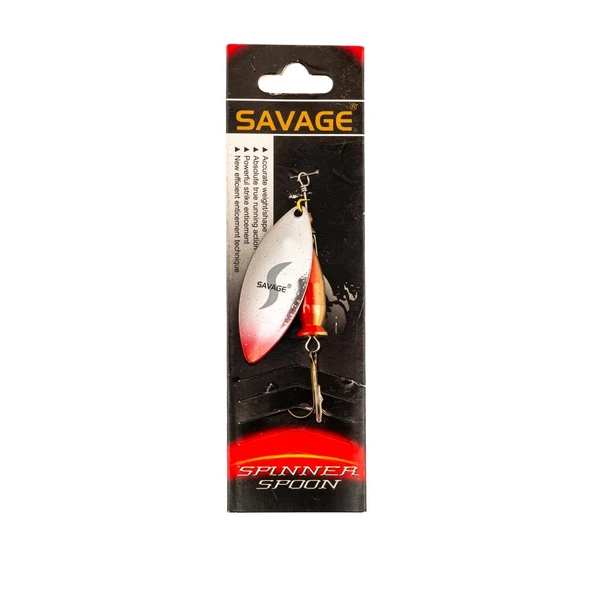 Turna Levrek Alabalık Döner Olta Kaşık - Alp Long - Gümüş/Kırmızı - No:2/20GR - Resim 3