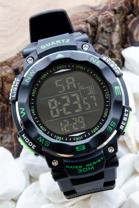 Quartz Dijital Led Ekran Erkek Kol Saati Saat Takvim Alarm