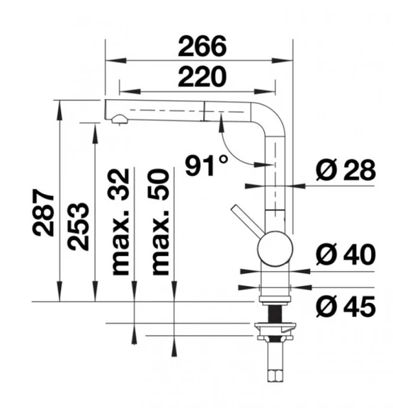 516692-Blanco Linus-S Silgranit Beyaz Armatür - 2