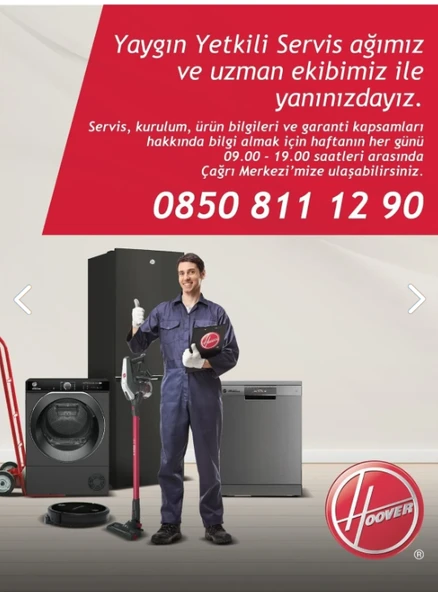 36901858-Hoover HDG6C1GWTK Beyaz Davlumbaz - 9
