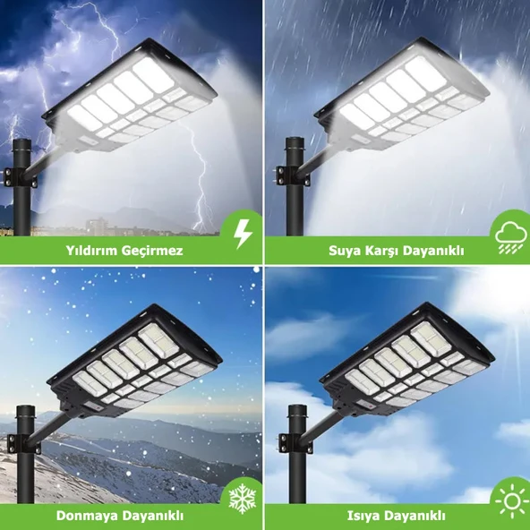 DLS 1800w Solar Güneş Enerjili Profesyonel Led Bahçe Aydınlatması Hareket Sensörlü 936 Ledli - 6