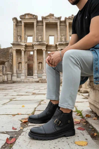 Muggo RODRİGUEZ Garantili Fermuarlı Kürklü Soğuk Geçirmez Erkek Bot - Resim 8