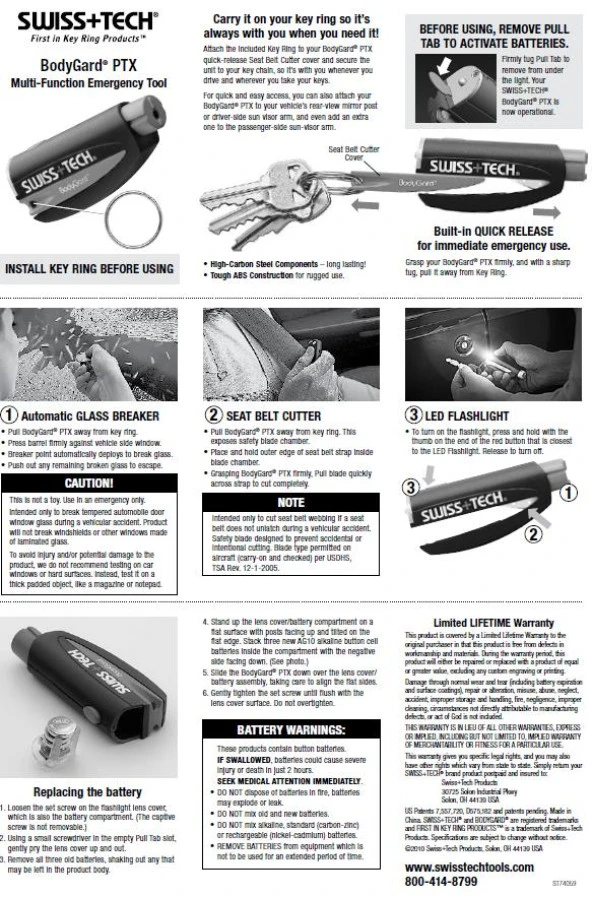 Swisstech BodyGard PTX 3 In 1 Çok Fonksiyonlu Alet - 2