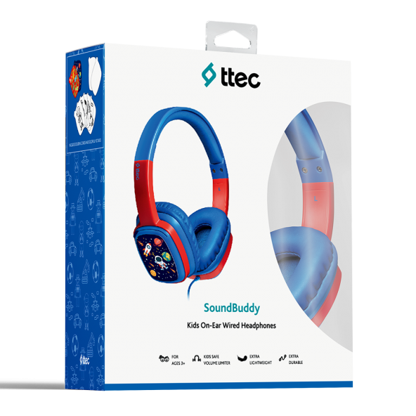 ttec SoundBuddy Boyama Kartlı Çocuk Kulaklığı-Mavi