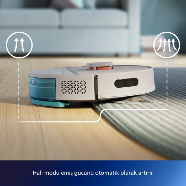 XU3110/02 HomeRun 3000 Serisi Islak Kuru Moplu İstasyonlu Robot Süpürge Beyaz - 4